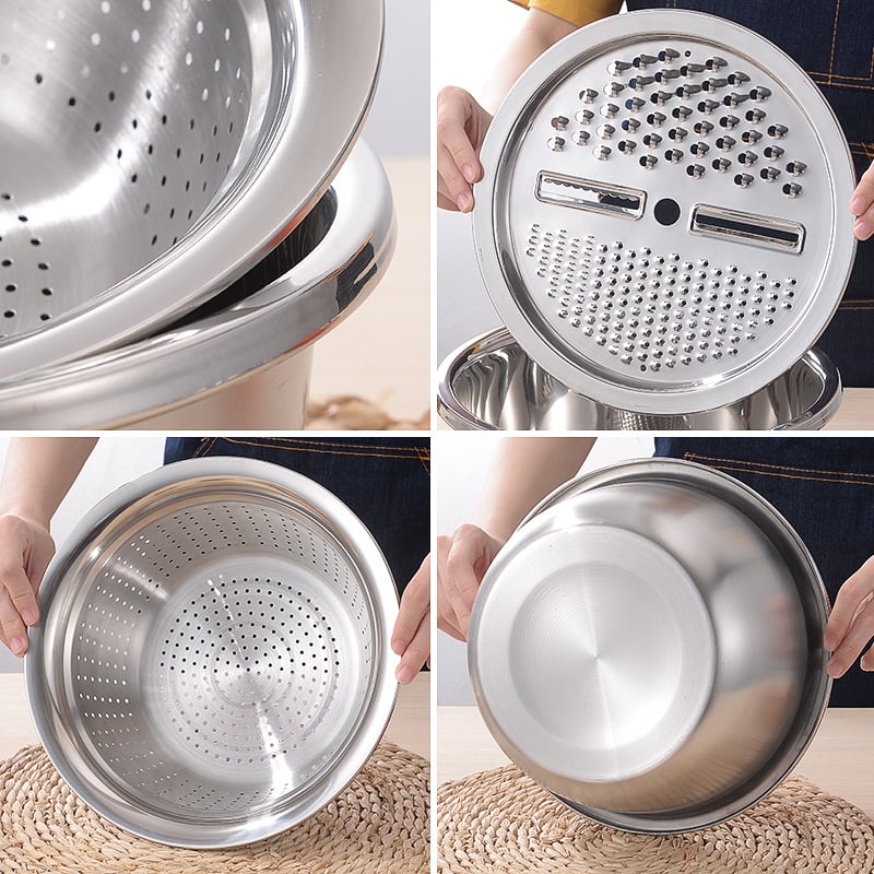 Bodow CP3 PRO prep system lid and bowl stacked for storage