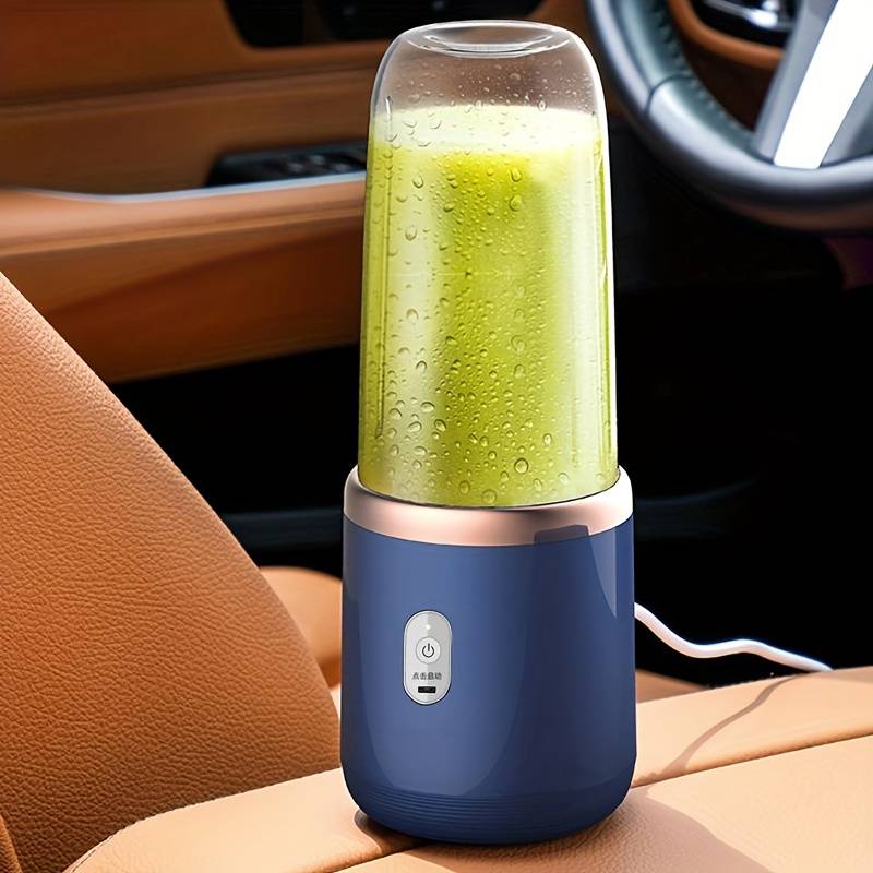 VitaFusion portable blender on a desk beside a water bottle – on-the-go nutrition