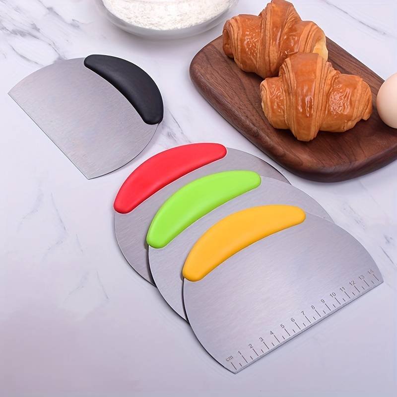 PerfectSlice dough scraper folded showing compact size – baking kitchen gadget