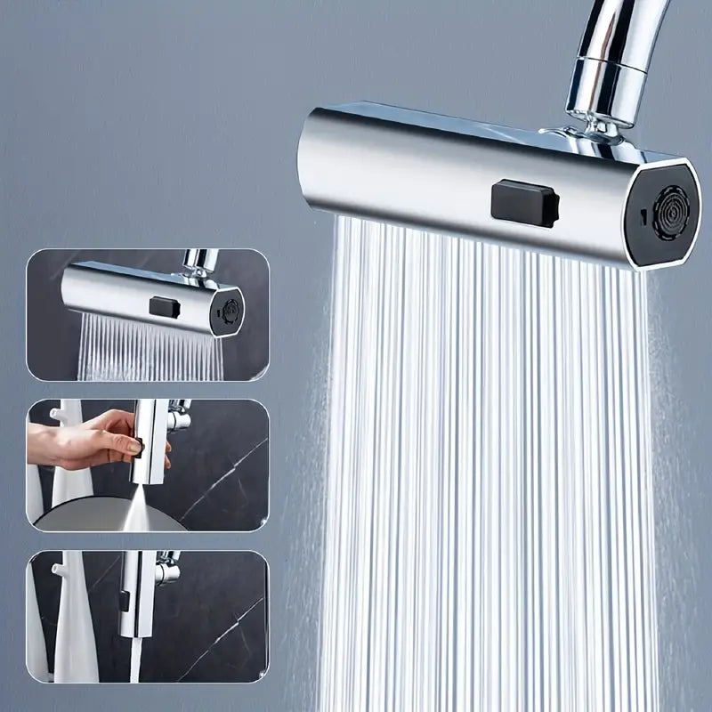 Close-up of HydroFlex nozzle head showing adjustable water flow settings