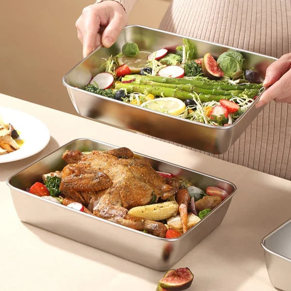 SF4 PRO stainless steel food set displayed on white kitchen counter