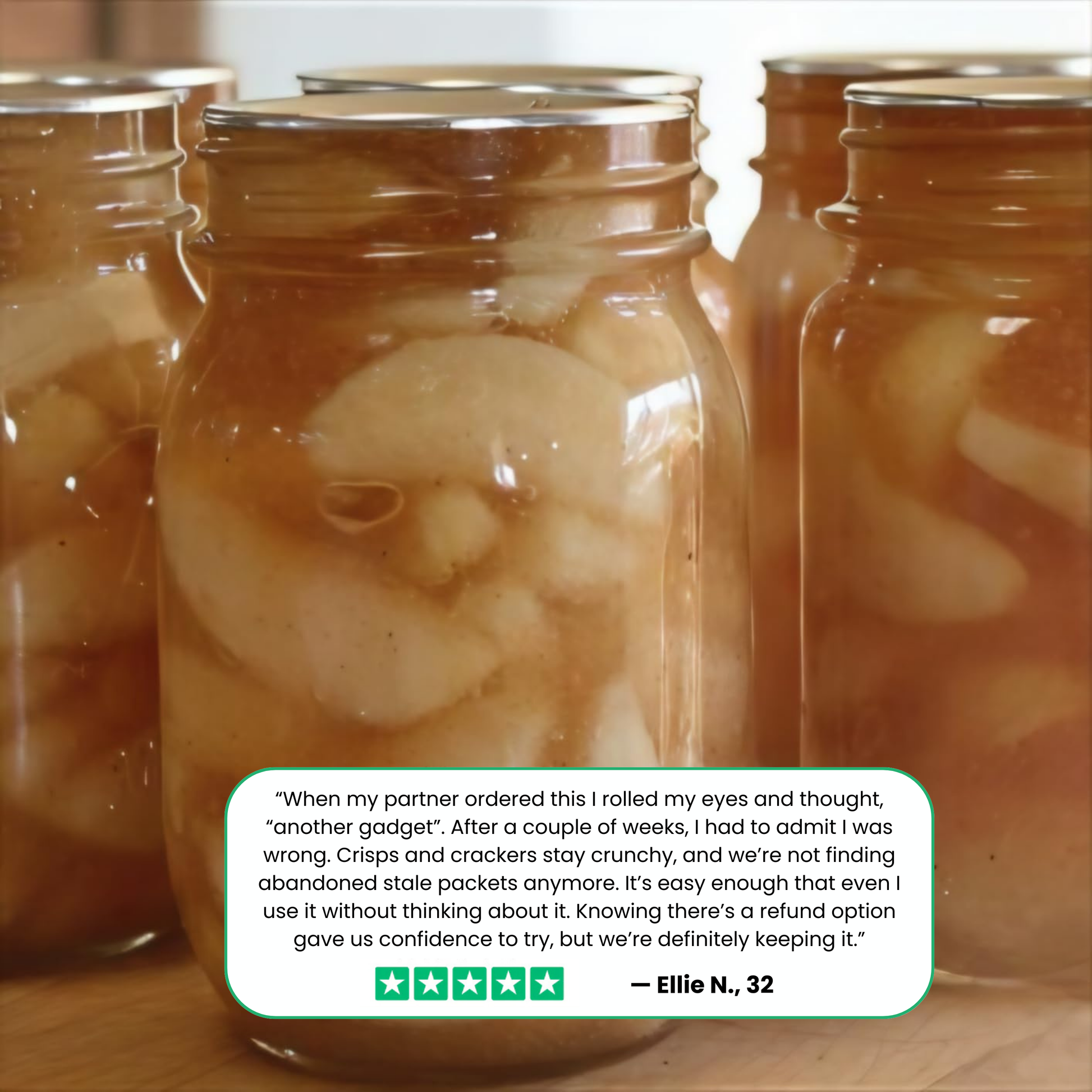J50 PRO sealing jar of coffee – airtight preservation for dry goods
