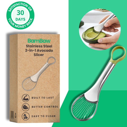 Stainless Steel 2-in-1 Avocado Slicer & Kiwi Peeler