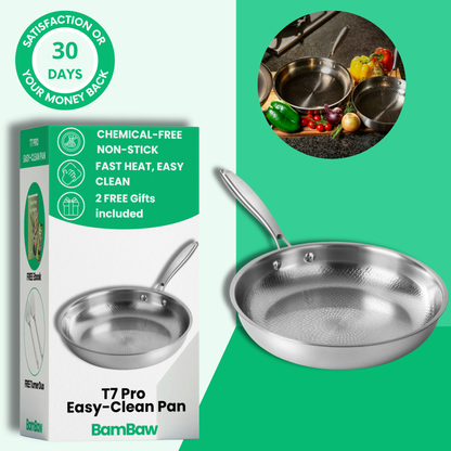T7 Pro easy-clean non-stick frying pan on induction hob
