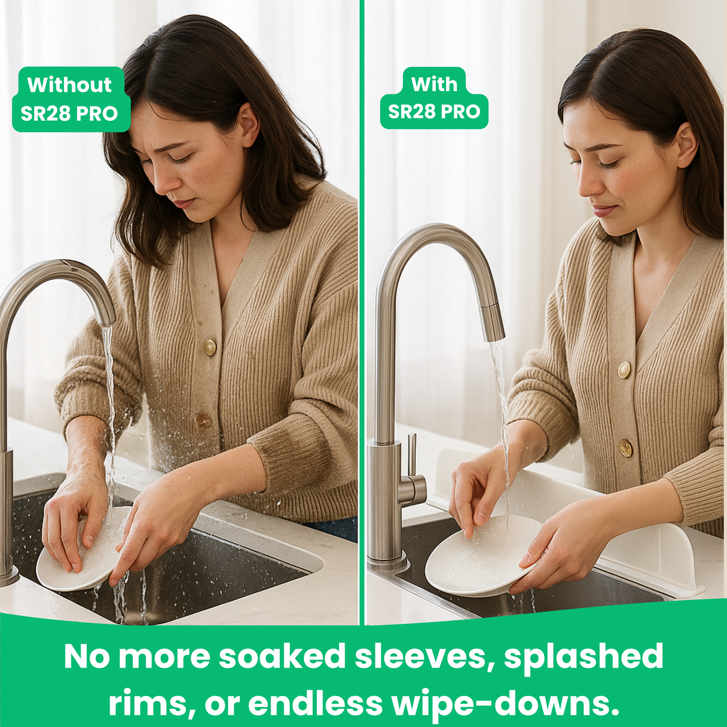 SR28 PRO kitchen mat rolled up showing compact storage design