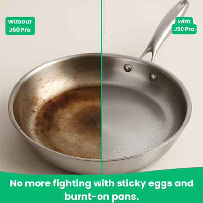 T7 Pro non-stick pan cooking vegetables with minimal oil