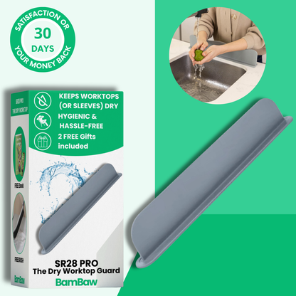 SR28 PRO dry worktop guard protecting kitchen surface during food prep