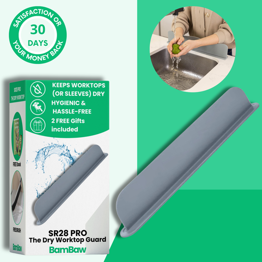 SR28 PRO dry worktop guard protecting kitchen surface during food prep