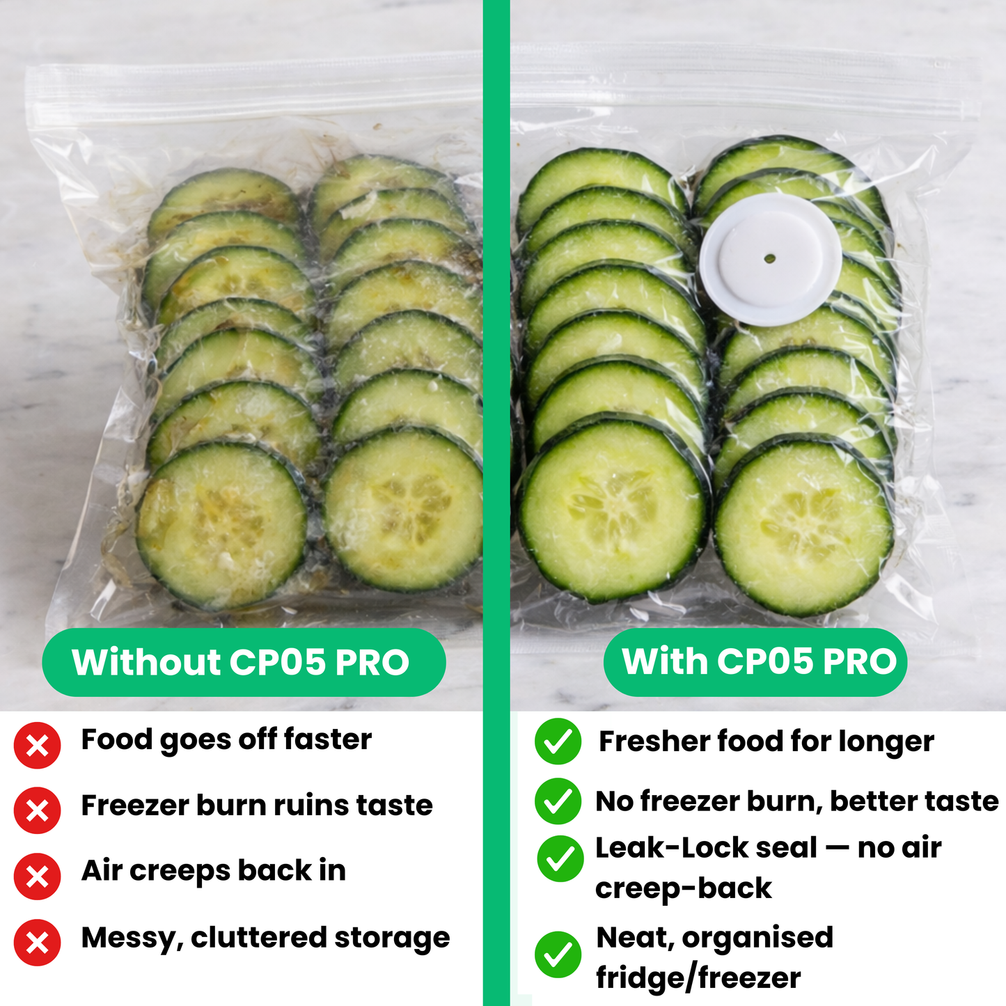 CP05 PRO vacuum pump detail sealing food container lid