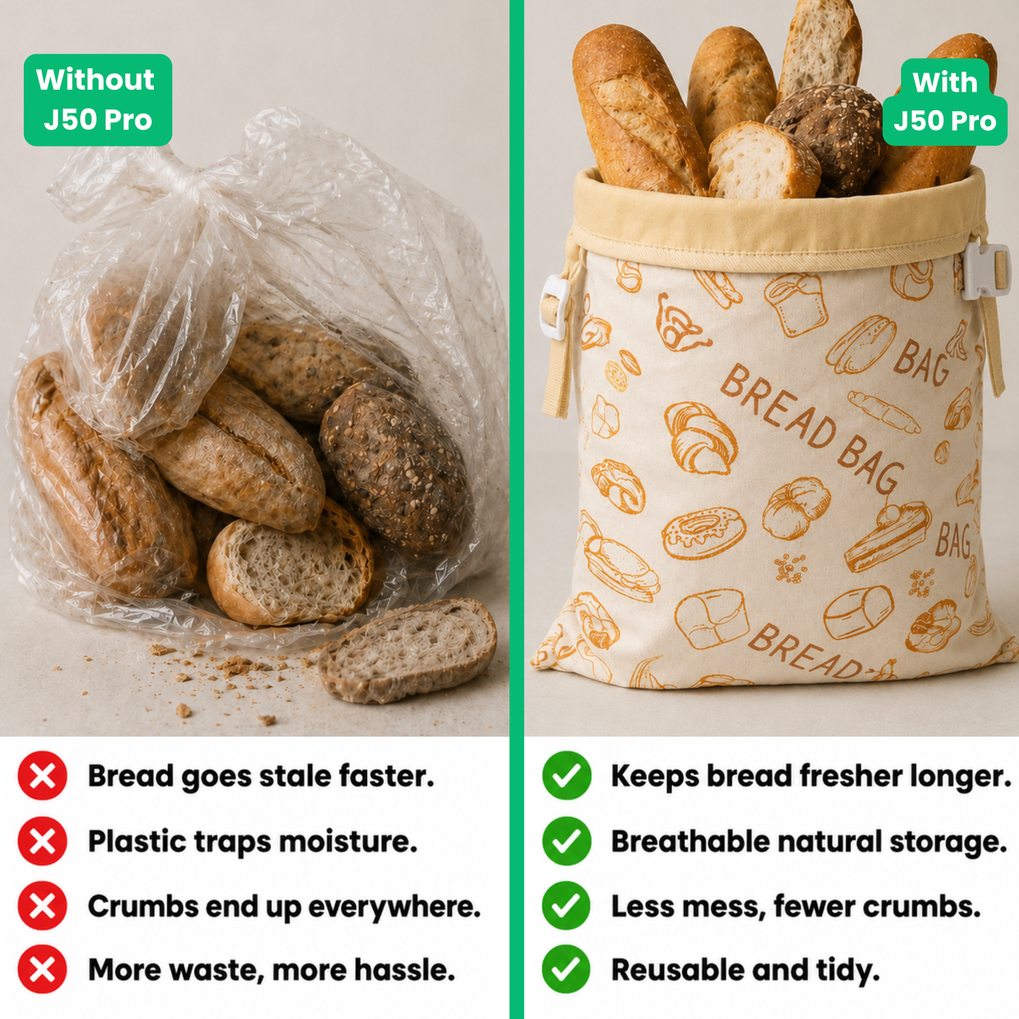 F70 PRO | The Fresh-Keeping Bread Bag