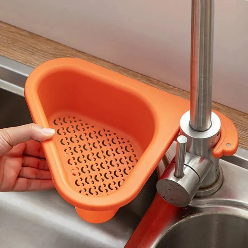 3-in-1 sink caddy holding dish soap pump and scrubber – countertop organiser