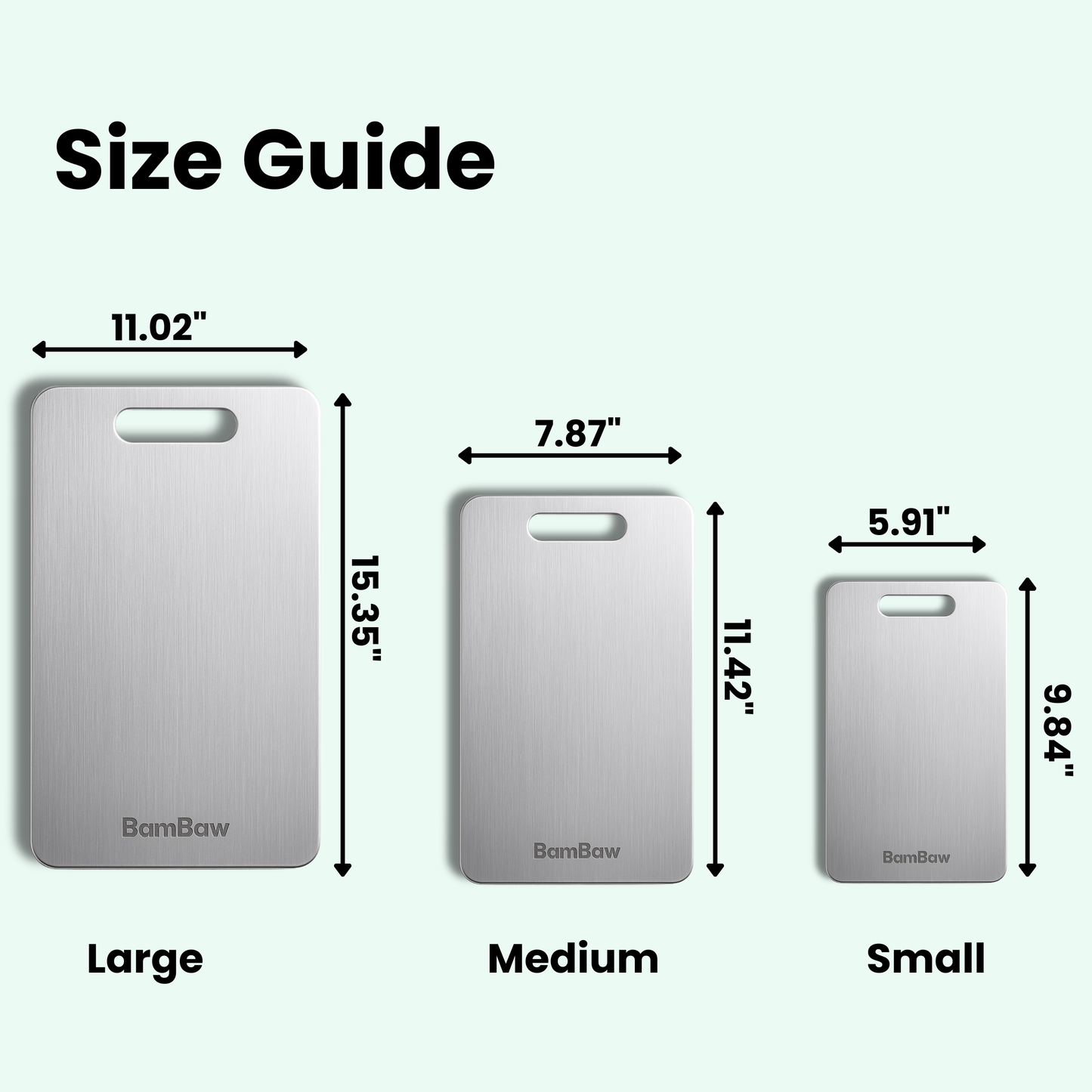 BamBaw Ti700 Pro board in multiple size options side by side