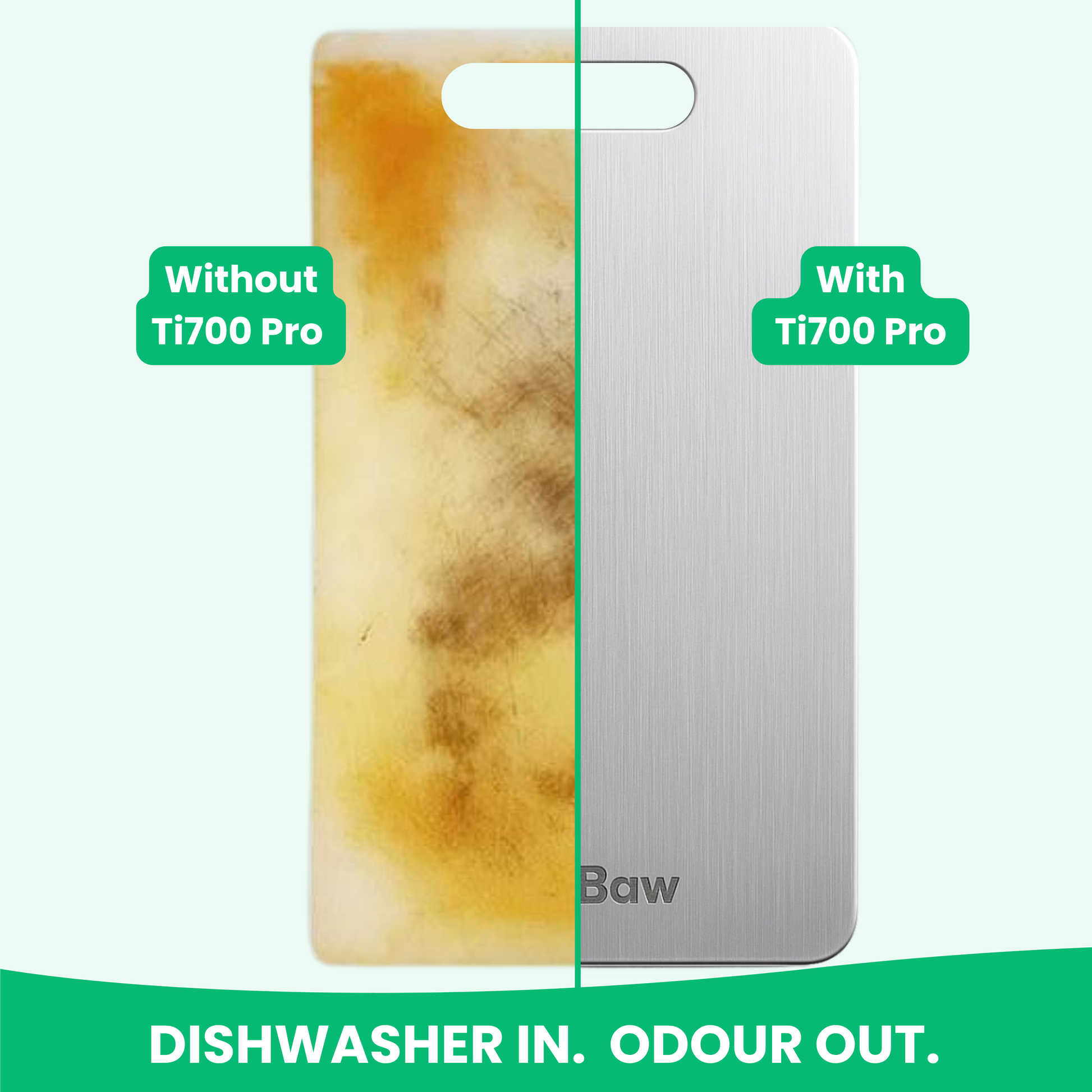 Ti700 Pro prep board showing non-porous hygienic cutting surface