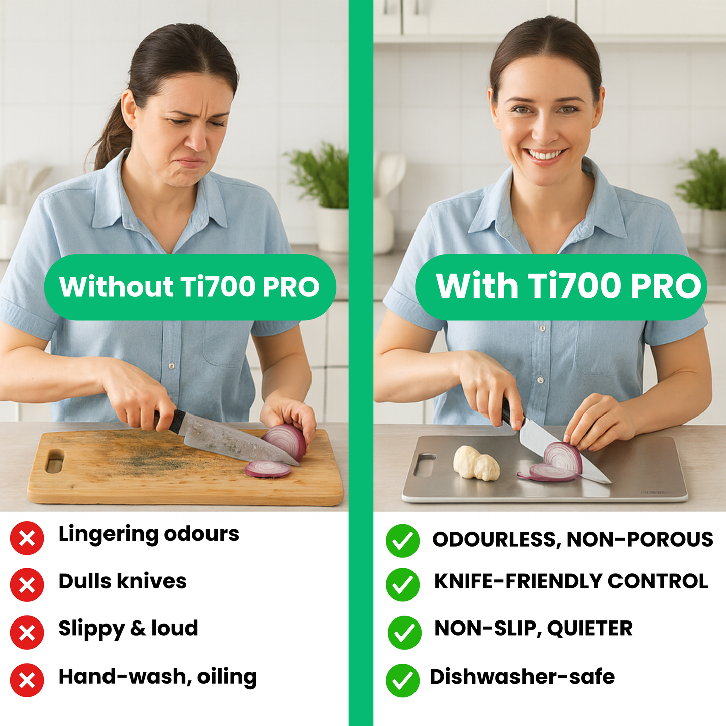 Ti700 Pro board rinsed under tap demonstrating easy cleaning